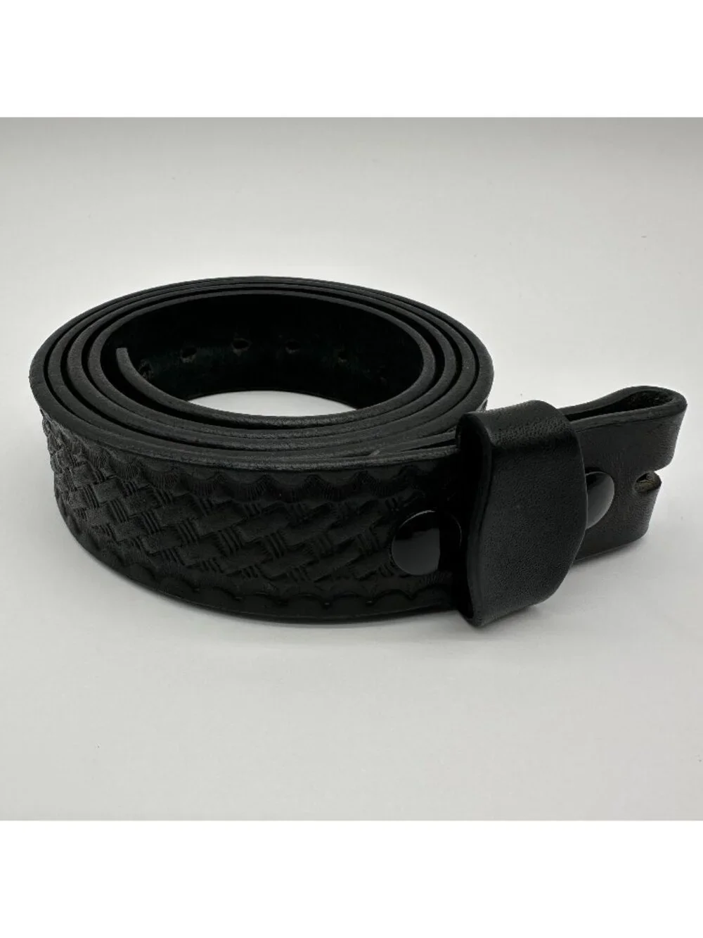Black Leather Belt Strap RW Amish Men's Basketweave 58 1/2